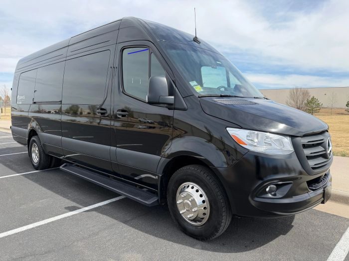 Black Mercedes Sprinter – Berthoud limo service