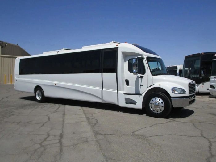 Large white party bus – Berthoud limo service